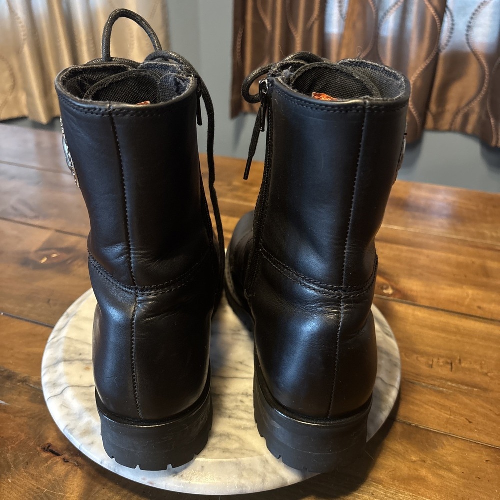 VTG Harley Davison Willie G Zip Up Motorcycle Boots Men Sz 8.5 EU 41.5 - Picture 6 of 10